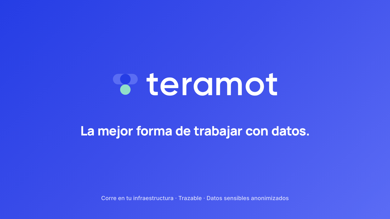Logo de Teramot con la frase La mejor forma de trabajar con datos