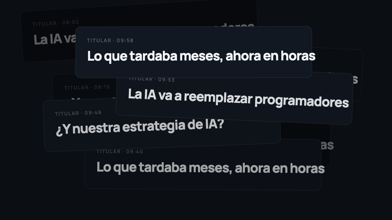 Titulares sobre inteligencia artificial que se apilan uno encima de otro